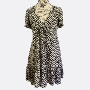 Vintage Black and White Polka Dot Dress 🎲